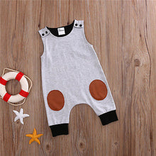 Load image into Gallery viewer, Mighty Newborn Sleeveless Patchwork Romper