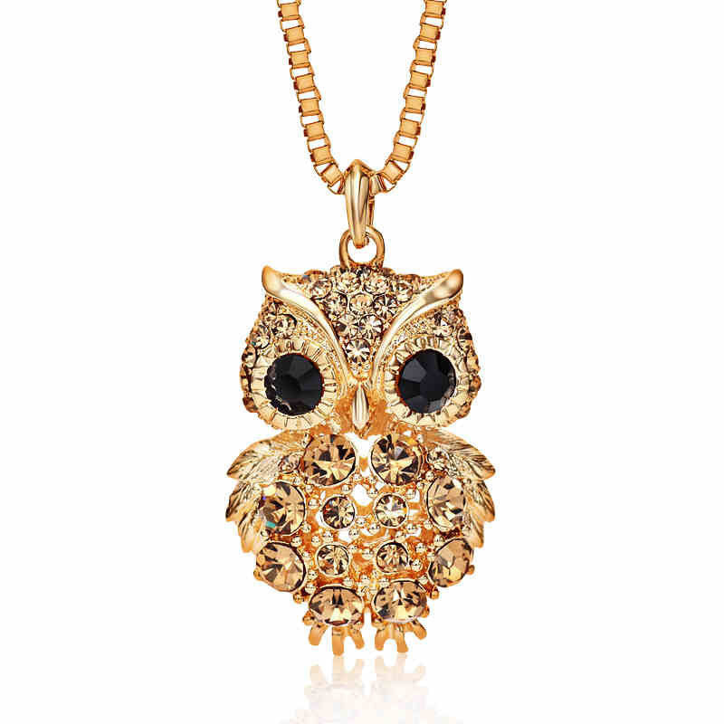 Owl of Wisdom Crystal Necklace