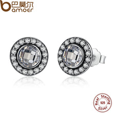 Load image into Gallery viewer, Authentic 925 Sterling Silver Brilliant Legacy Stud Earrings With Clear CZ