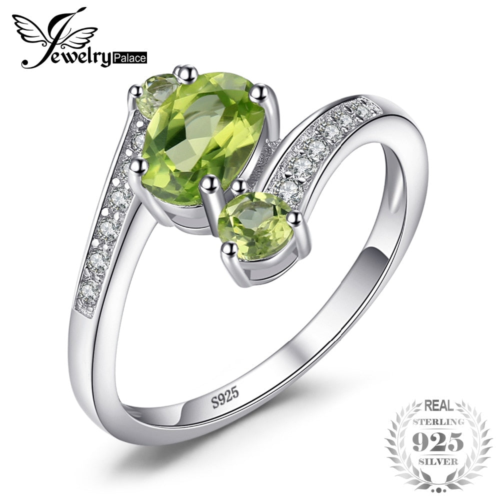 Natural Peridot Ring Sterling Silver Ring