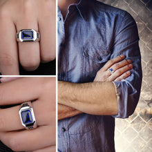 Load image into Gallery viewer, The El Royal Sapphire Sterling Silver Ring