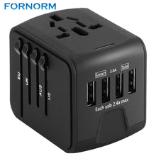 Load image into Gallery viewer, Universal Travel Charger Adapter 4 USB