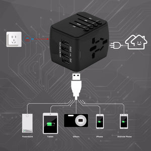 Universal Travel Charger Adapter 4 USB