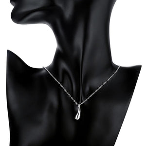 Raindrop Necklace in 18K White Gold Plated