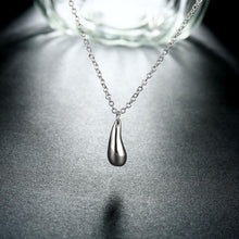 Load image into Gallery viewer, Raindrop Necklace in 18K White Gold Plated