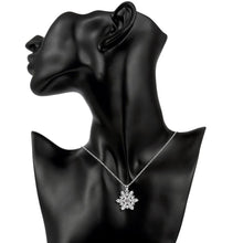 Load image into Gallery viewer, Swarovski Crystal Snowflake Necklace in 18K White Gold Plated