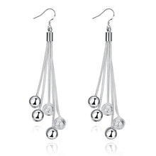 Load image into Gallery viewer, 18K White Gold Plated Orchid of Pearls Drop Earring