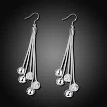 Load image into Gallery viewer, 18K White Gold Plated Orchid of Pearls Drop Earring