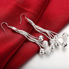 Load image into Gallery viewer, 18K White Gold Plated Orchid of Pearls Drop Earring