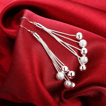 Load image into Gallery viewer, 18K White Gold Plated Orchid of Pearls Drop Earring