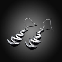 Load image into Gallery viewer, 18K White Gold Plated Zig-Zag Drop Earring