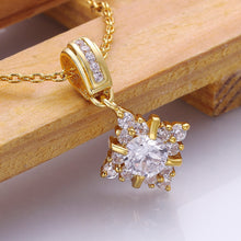 Load image into Gallery viewer, Swarovski Crystal 18K White Gold Plated Snowflake Necklace