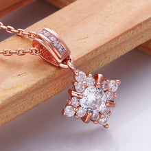 Load image into Gallery viewer, Swarovski Crystal 18K White Gold Plated Snowflake Necklace