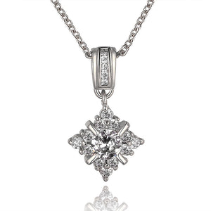 Swarovski Crystal 18K White Gold Plated Snowflake Necklace