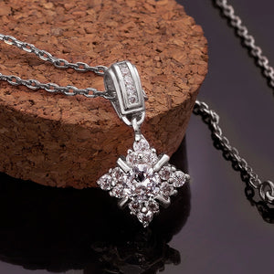 Swarovski Crystal 18K White Gold Plated Snowflake Necklace